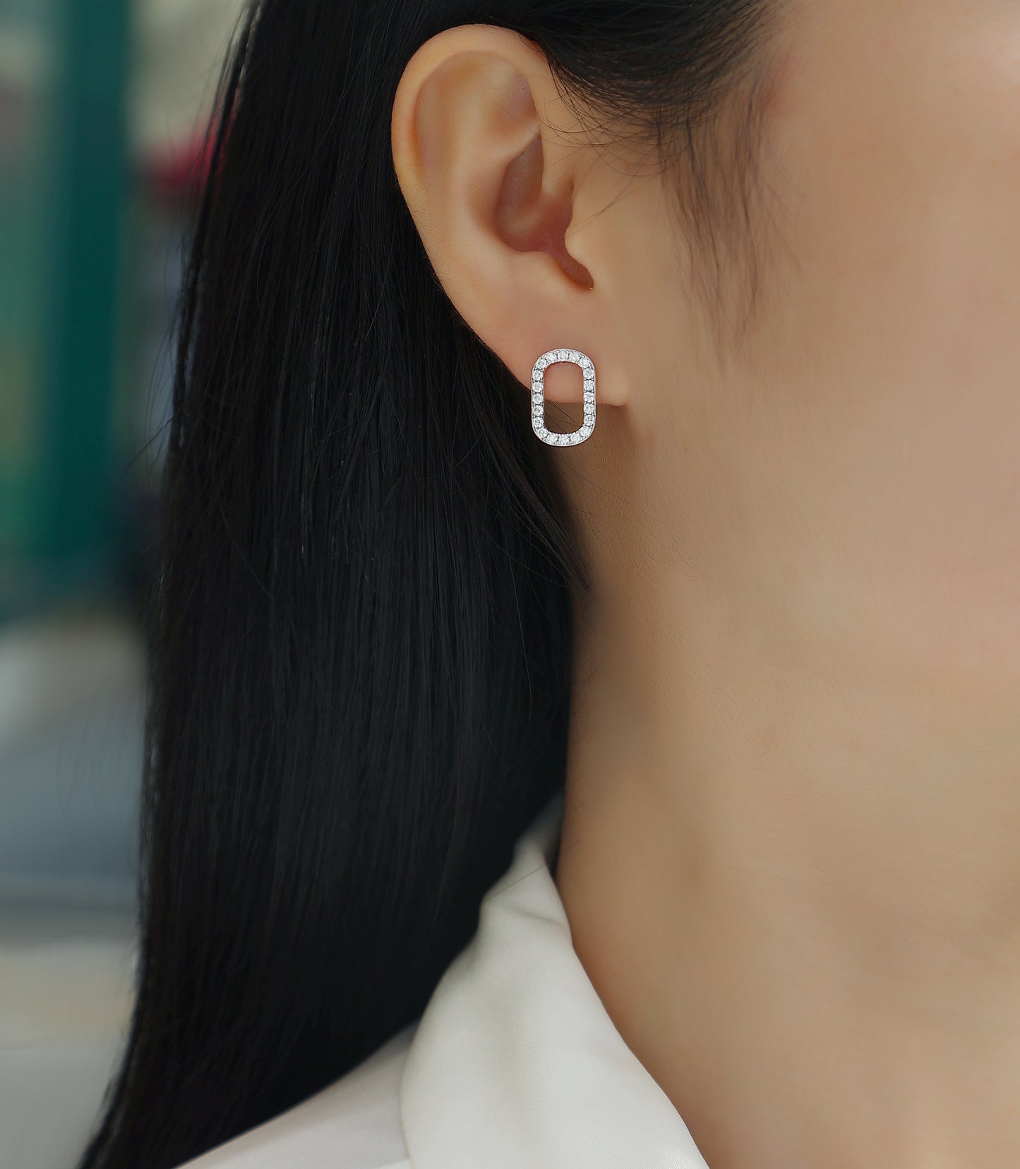 Return To Simplicity - Fashionable, Trendy And Affordable Jewelry Set With Moissanite S925 Sterling Silver And Platinum-plated Stud Earrings