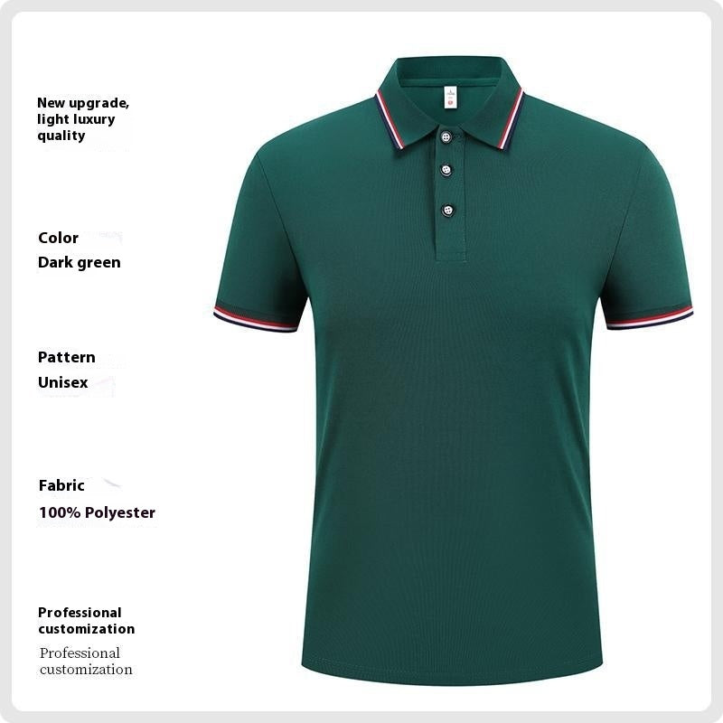 Fashion Is Ice Silk Lapel Short Sleeve Polo Shirt